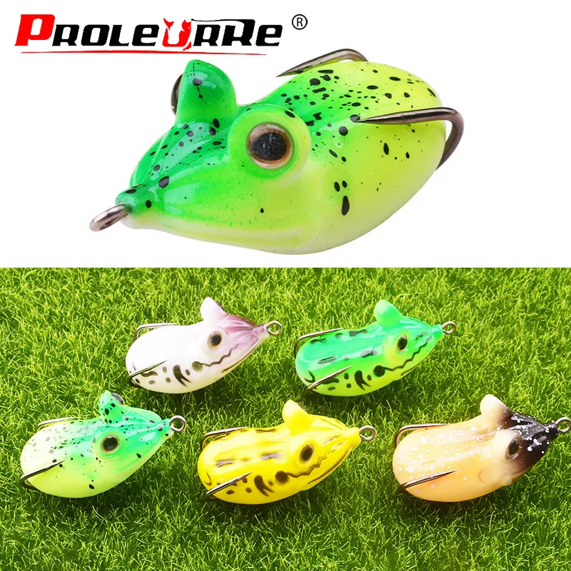 

Proleurre Frog Lure Fishing Lure Artificial Bait 11.5g 55mm Topwater Lures Fishing Wobblers tackle Pesca Pike Bass Soft PR-569