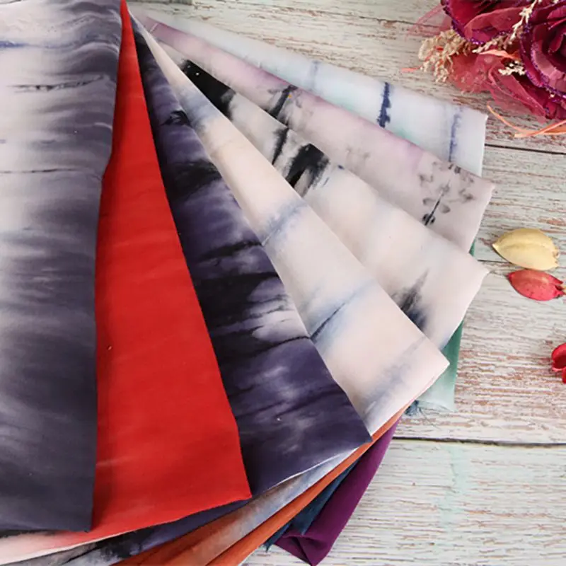 Good quality viscose woven fabric in bandhnu for sewing dress and scarf L23in Fabric from Home