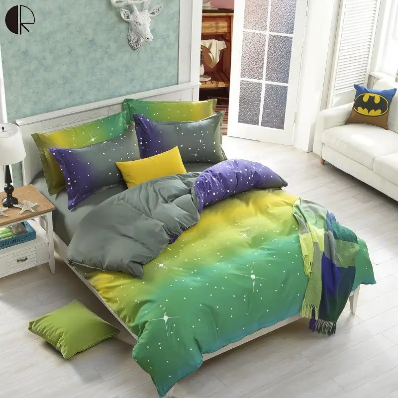 Sparkling Galaxy Star bedding Sets Duvet Cover Bed Sheet Linens Qulit