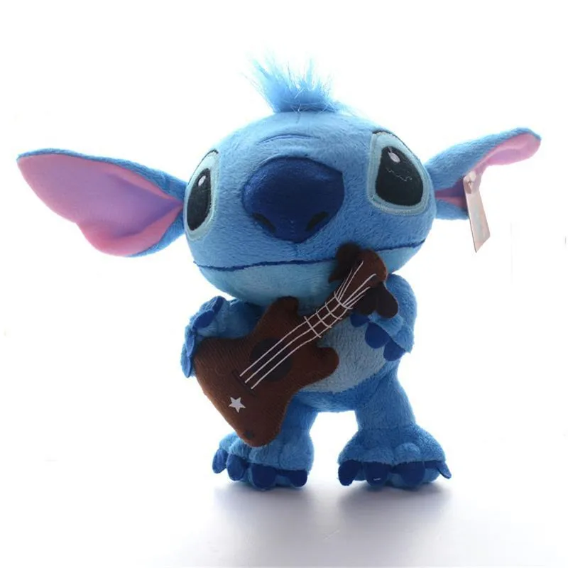 Amazing Blue Lilo and Stitch Toy Hold Guitar Style...