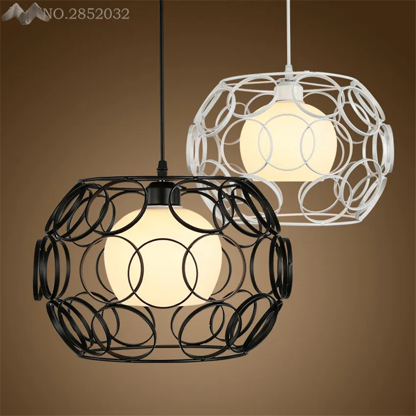 

LFH Nordic Retro Vintage Industrial Pendant Light E27 Edison Lamp Light Lampshade Loft Lights Metal Cage Dining Room Countryside