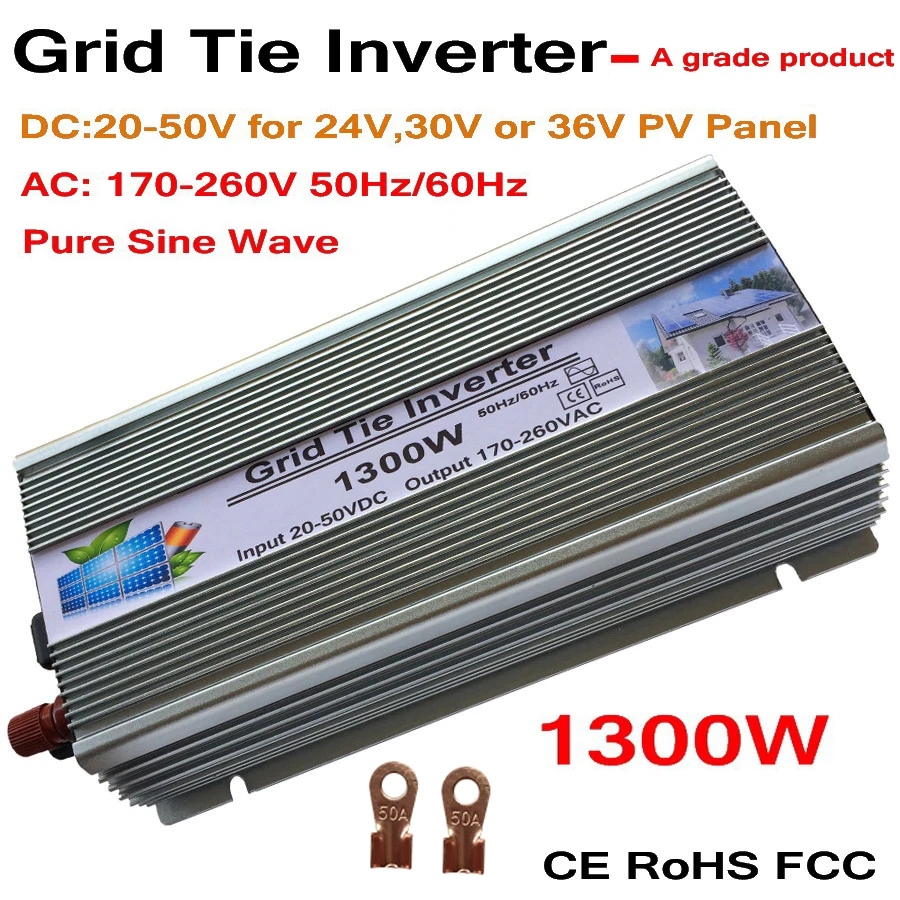 

1300W Grid Tie Solar Inverter, 18V, 30V,36VDC, Max 1500W solar or wind power input, MPPT function, high quality, free shipping!!