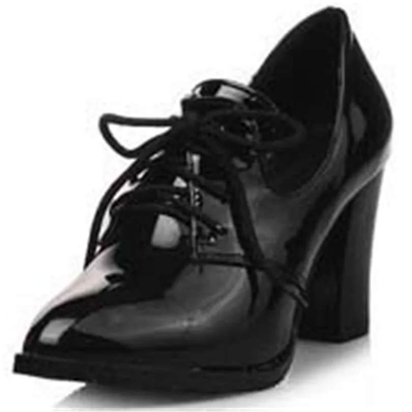 

Black, Red, Apricot  Platform Pumps Pointed Toe Lace-up Fashion Women Pumps Three Colors Big Size 34-43 Shoes Women