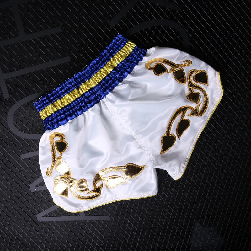 Вышивка тайского бокса шорты Мужские Шорты для купания Для Мужчин's комплексные боевые Бесплатные спарринг футболок для смешанных боевых искусств(MMA одежда SANDA кик бокс