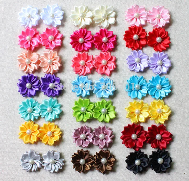 1 5 шт. цветочные ленты с жемчугом 200 дюйма|ribbon flower|flower flowerhair accessories with flowers |