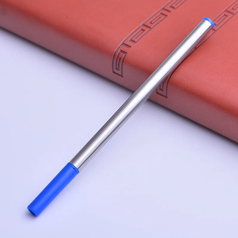10 шт./лот брендовый металлический стержень для шариковой ручки 0,5 мм черные, голубые чернила Цветные Шариковые заправки для ручек Канцелярские Принадлежности для письма - Цвет графита: Blue