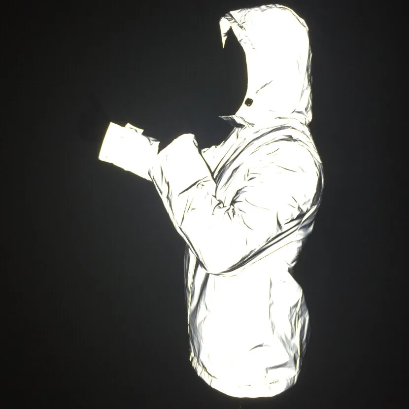 Мужская Светоотражающая куртка в стиле хип-хоп, ветровка без логотипов, осенняя Женская Мужская куртка и пальто, jaqueta masculina 4xl