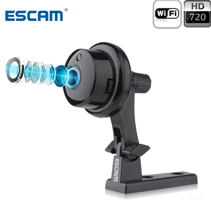 

ESCAM Q6 1MP Button MINI IP Camera support WIFI,Two-way Voice Built-in TF Card Slot Night Vision Home Security Surveillance Cam