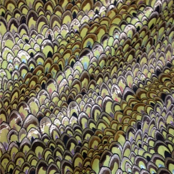 

145cmx100cm European and American style peacock printed jacquard tapestry satin jacquard 3D fabric fashion fabric DIY clothing