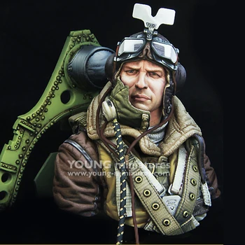 

1:10 Resin Figure Bust Model British Pilot Movie Character X74