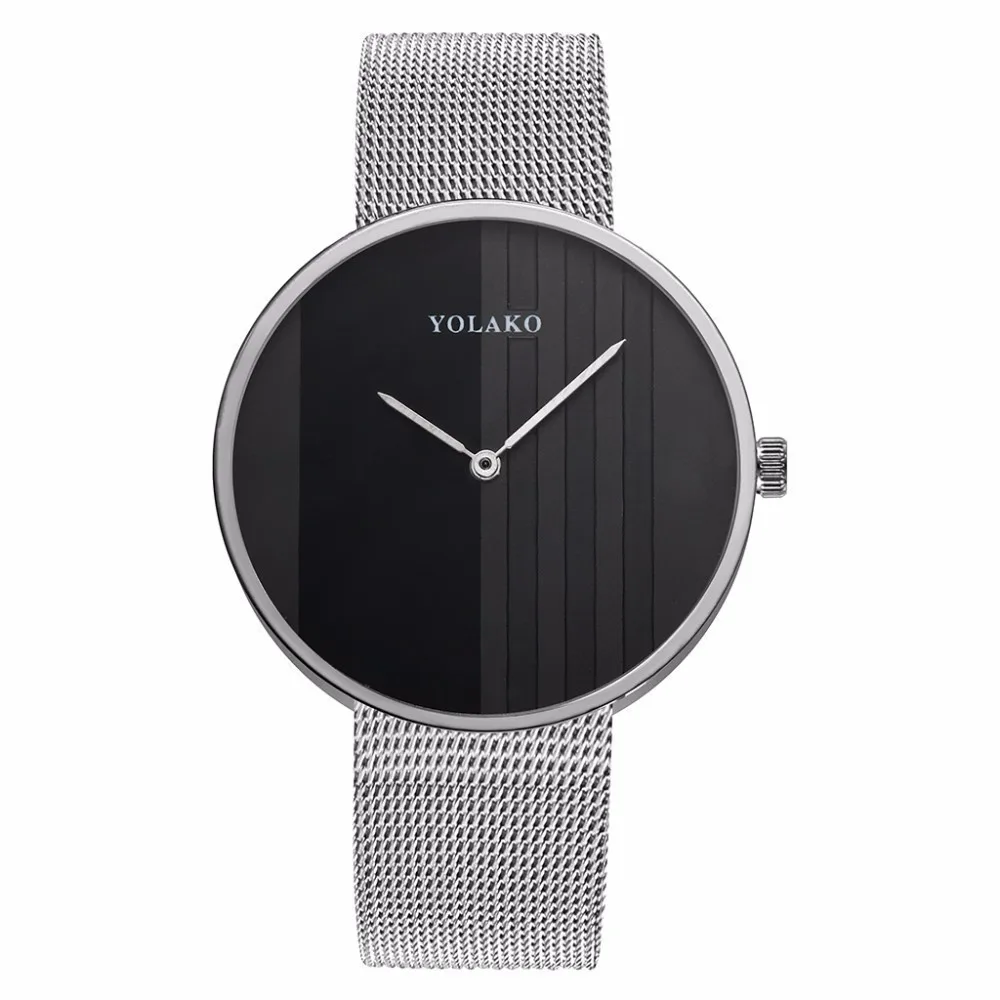

Hot Fashion Women Silver Stainless Steel Mesh Watch Luxury Laides Analog Quartz Watch YOLAKO Brand For Dropshipping Clock