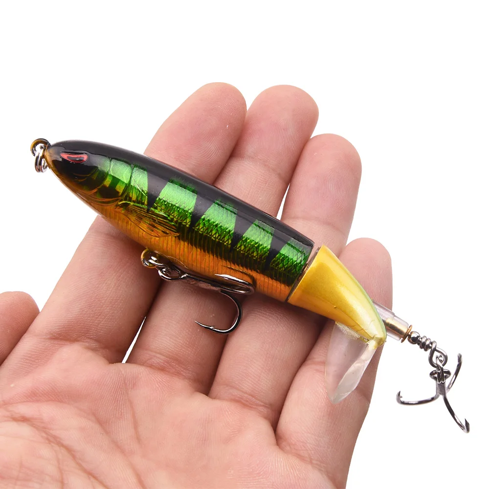 Isca de Pesca Lote Whopper Plopper 100mm 13g Flutuante Popper Lápis Artificial Duro Isca Wobbler Rotação Cauda Pesca Equipamento 3 Pçs - 11 Iscas artificiais