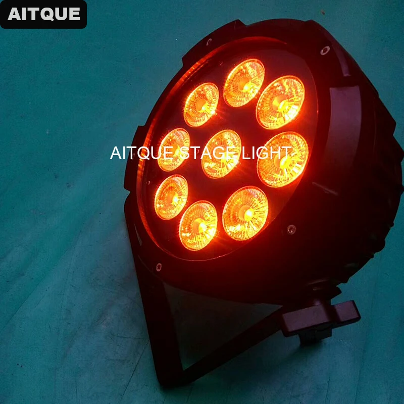  8pcs/CASE Architectural light akku led par 9x12w rgbwa uv waterproof led battery par smartphone led