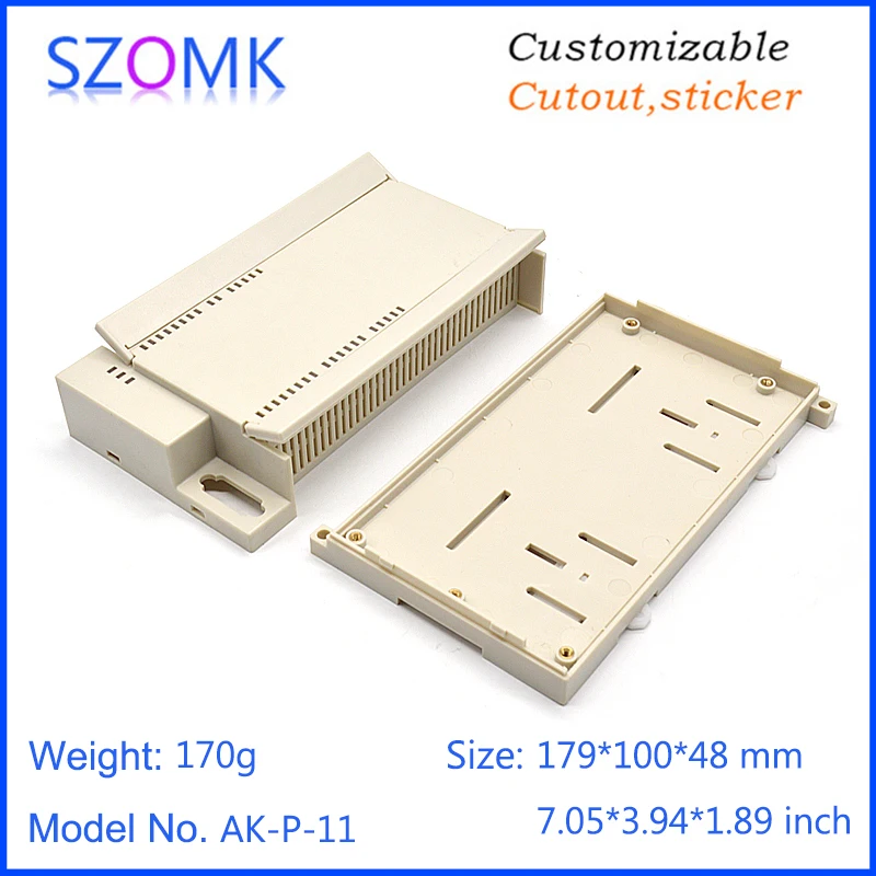 plastic din rail enclosure box junction housing abs control enclosure szomk din boxes power supply distribution box housing case (17)