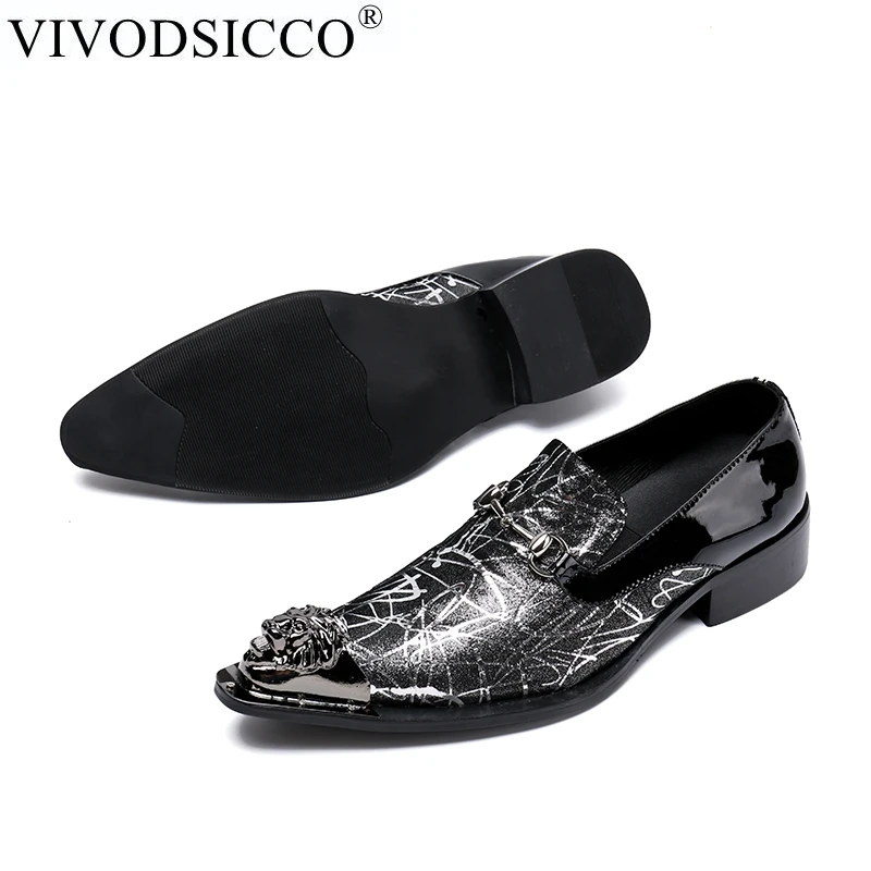 Vivodsicco Oficina Moda Los Boda Pies As Dedo De Genuino Negocios Dedos Pic Cuero Vestir Pie Del Formal Zapatos Puntiagudo Metal Hombres Italiano HtUAHwqr