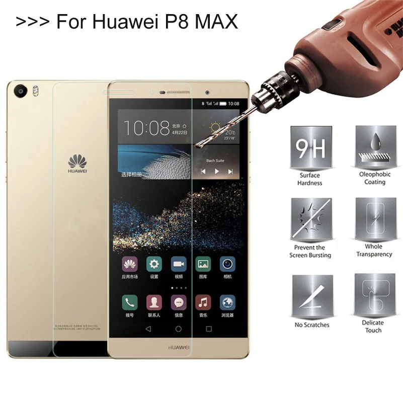

2.5D 9H Premium Tempered Glass For Huawei P8max 6.8inch Phone Screen Protector Toughened Protective Film For P8 Max