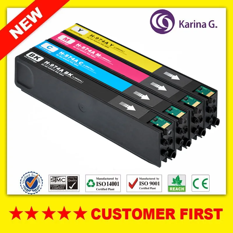 4PK Compatible ink cartridge For HP974 HP974A suit For HP PageWide 352dw 377dw 452dw 477dw 552dw 