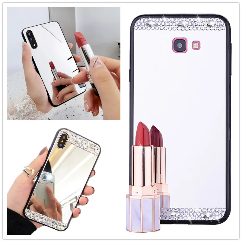 Роскошный зеркальный чехол для Samsung Galaxy J4 plus j6 a6 a8 2018 s8 s9 s10 s10e j3 2016 a5 a7 2017 блестящий