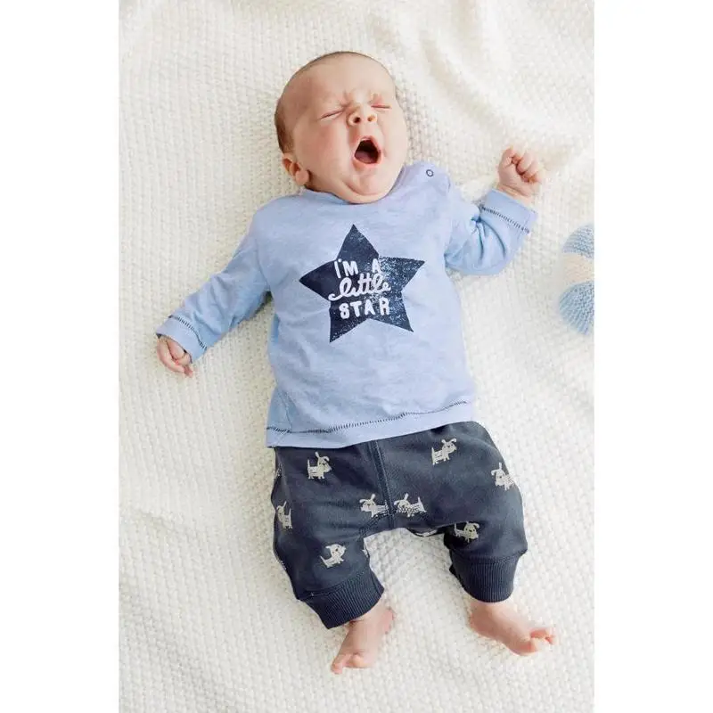 16 Baby Clothes Blue Star T Shirt Pants Newborn Baby Clothing Baby Boy Clothes Clothes Steamer Clothes Autumnclothes Bear Aliexpress