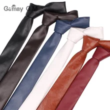 Novo couro do plutônio gravatas para homens casual gravatas do plutônio moda sólida gravata dos homens para o negócio do casamento terno gravata