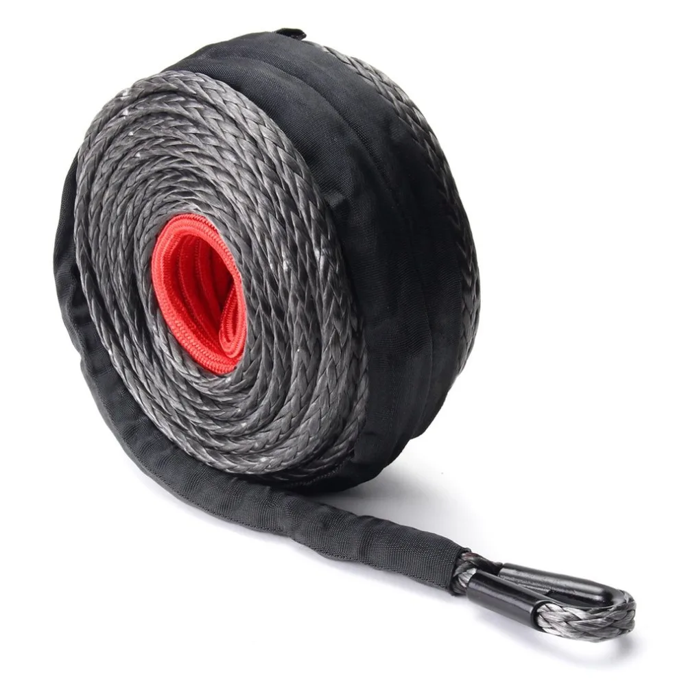 جديد 9.5 مللي متر * 28 m الاصطناعية ونش خط كابل حبل 20500LBs هوك + Hawse Fairlead ل جميع التضاريس مركبة الرياضة فائدة مركبة