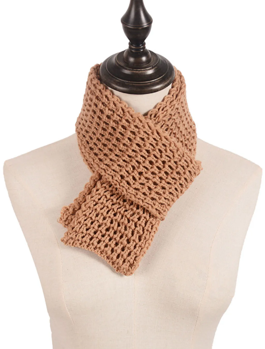 Модная красивая осенне-зимняя однотонная шаль, теплый Одноцветный вязаный крючком шарф, вязаные шарфы, 1 шт. для женщин, женские банданы#3,1