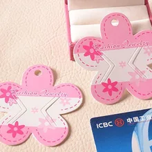 200 шт./лот поставка девушки розовый цветок ювелирные аксессуары для волос/скрепки для бумаги упаковка Disaplay подвесные открытки 7,5 см x 7,5 см