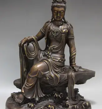 

17 Buddhism Copper Bronze freedom Guan Yin Kwan-yin Boddhisattva Buddha Statue