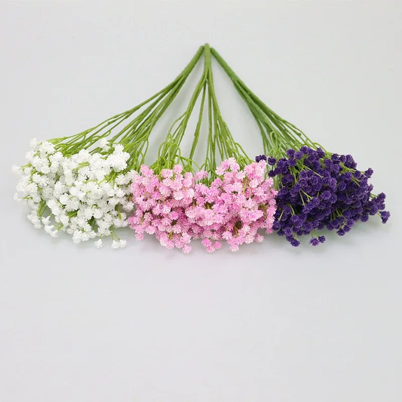 Flone Elegant Artificial Baby's Breath Gypsophila  Flower Plastic Flowers Plant Home (9)