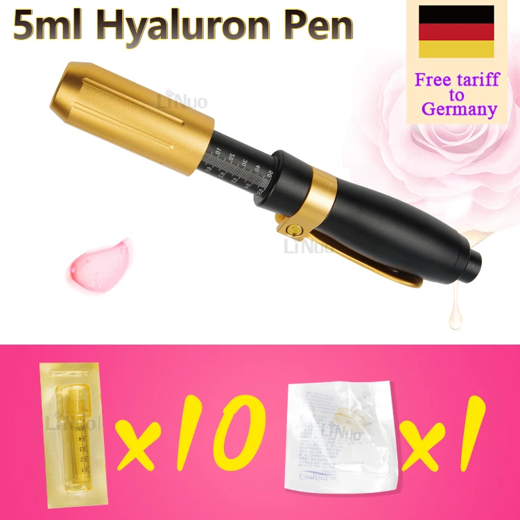 

5ml hyaluronic pen with 10pcs Syringe and 1 needle free atomizer hyaluron injection pen wrinkle removal