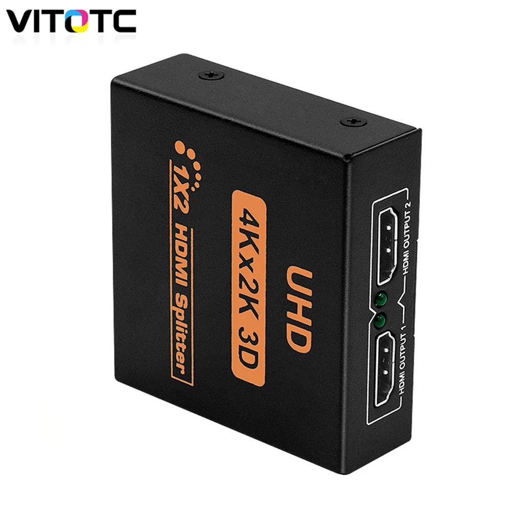 1 в 2 выхода HDMI сплиттер переключатель Verteiler для 1080P 3D HDCP HDTV Full HD PC PS3 с AC/DC адаптер