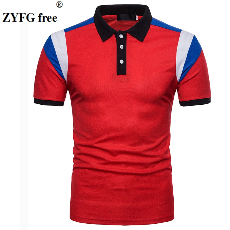 

Men's t-Shirt 2018 Casual style Brand Clothing elastic Fashion Fitness Shoulder area patchwork color men dress EU/US size S-XXL