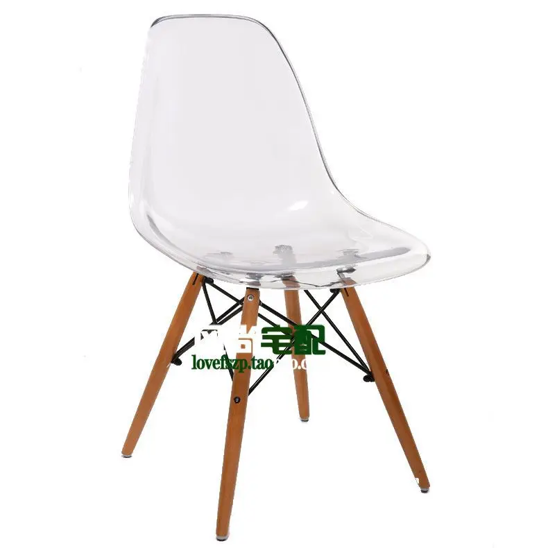 eames chair crystal clear acrylic plastic chairs ikea stylish
