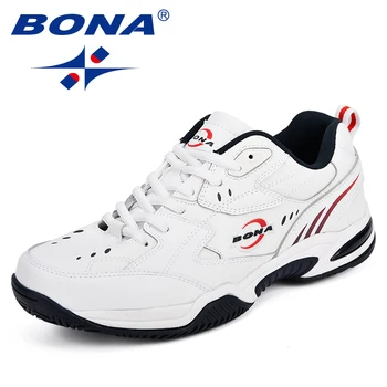 

BONA New Designer Men Tennis Shoes Leather Popular Sport Shoes Man Outdoor Trainers Popular Sneakers Shoes Comfortable Footwear