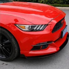 YAQUICKA для Ford Mustang 2 шт Автомобильный наружный передний противотуманный фонарь лампа век брови полосы отделка тюнинговые молдинги ABS