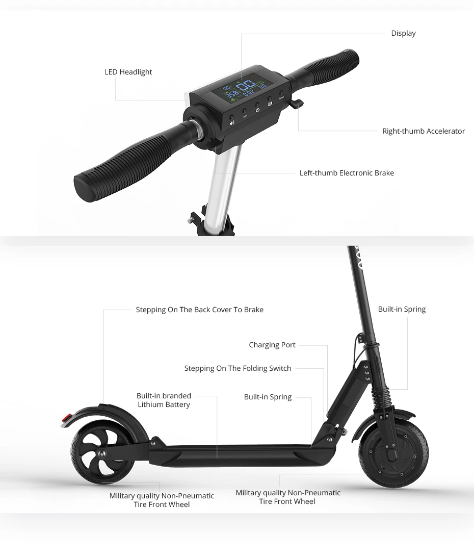 [Европейский запас] KUGOO S1 складной электрический скутер 350 Вт 30 км/ч 30 км/ч мотор с ЖК-дисплеем 8,5 дюймов взрослый скутер для Xiaomi m365