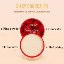 1 шт. томатная прессованная пудра для лица консилер контроль масла осветление установка макияж@ ME88