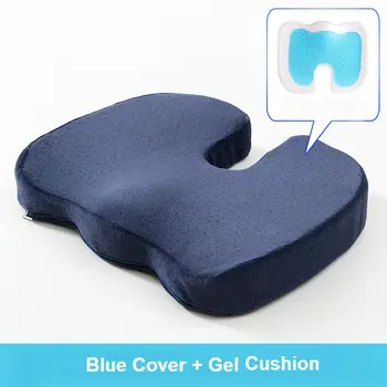 

BEYOND CLOUD 45*36*7cm U Shape Gel Cushion Memory Foam Pillow Coccyx Protect Slow Rebound Summer Cool Chair Cushion Seat Mat 007