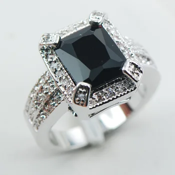 

Black onyx Fashion 925 Sterling Silver Ring Size 6 7 8 9 10 F1063