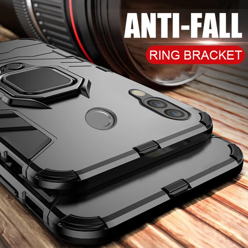 

Armor Ring Case For xiaomi redmi 7 case Magnetic Car Hold Shockproof Protective Soft Bumper Phone Cover For xiaomi redmi 7 Case