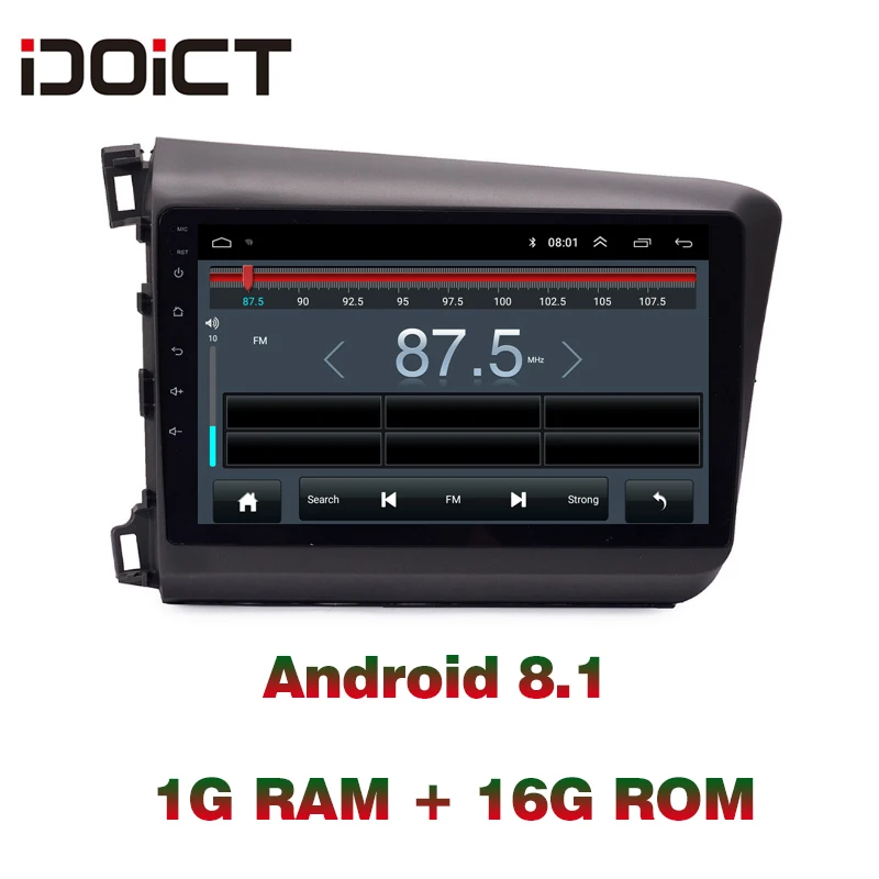 IDOICT Android 8,1 автомобильный dvd-плеер gps навигация Мультимедиа для Honda Civic радио 2012- автомобильный стерео