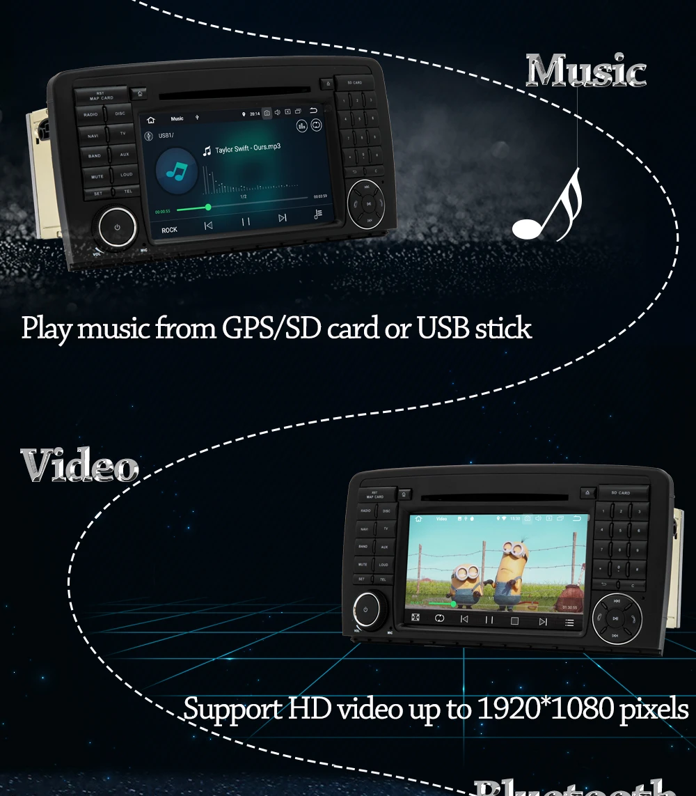 Best Owtosin Car Radio Multimedia Navigation GPS 4GB+64GB Android 9.0 For Mercedes Benz R Klasse W251 R350 R500 R320 R300 R63 AMG Car 4