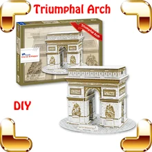Новогодний подарок французская Триумфальная арка 3D головоломка Франция Арка головоломка дверь модель здания домашнее украшение легко DIY Установить Игрушки