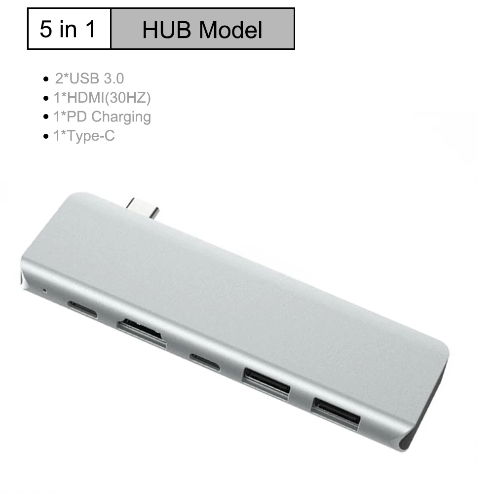 USB C концентратор type-c для нескольких портов USB 3,0 type C адаптер питания USB-C концентратор разветвитель док-станция для MacBook Pro/Air type C