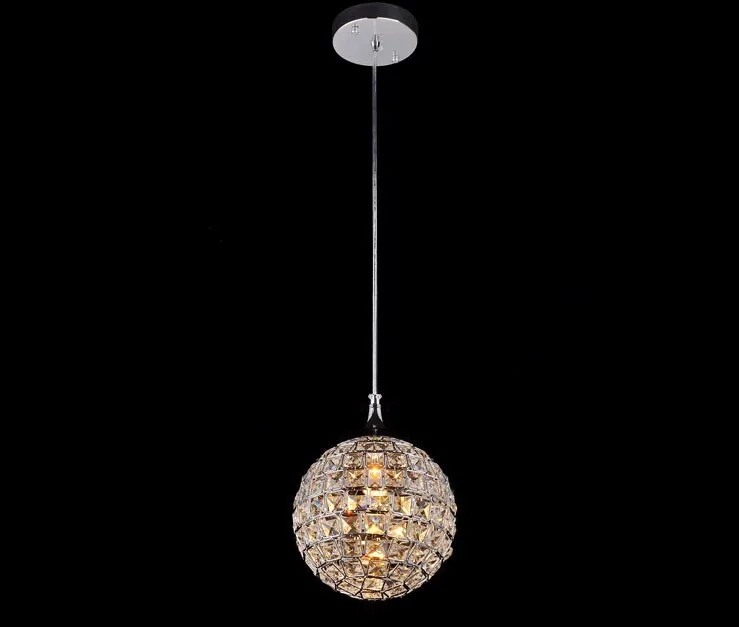 

Round Pendant light Lamp Modern k9 Crystal Ball Fixture Lighting LED Droplight For Bar Restuarant Dining Room Crystal Pendant
