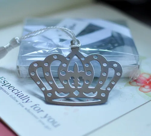 

FREE SHIPPING(18pcs/Lot)+Metal Crown Design Bookmark Favor Birthday Party Souvenir Christenings&Baptisms Giveaway Gift For Guest
