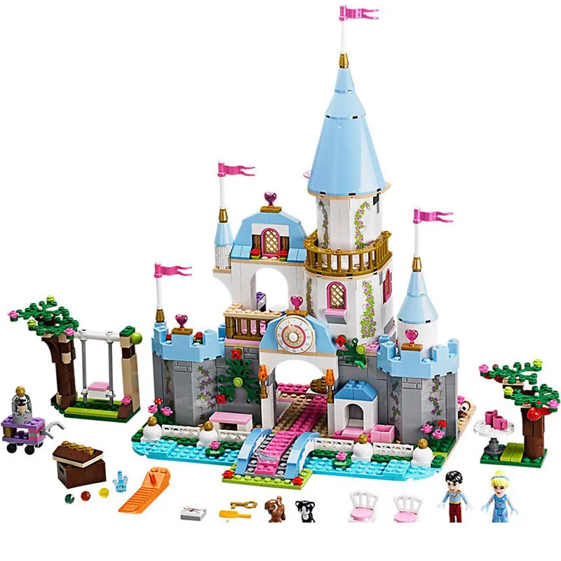 

Building Blocks Model Compatible Pricess Cinderellas Romantic Castle 669pcs Bricks 41055 Toys Compatible With Legoings