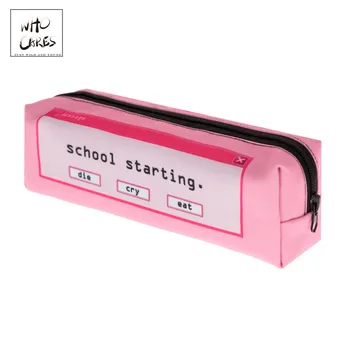 

Shool starting 3D printing cosmetic bag women makeup bag pencil case pouch maleta de maquiagem travel organizer necessaire
