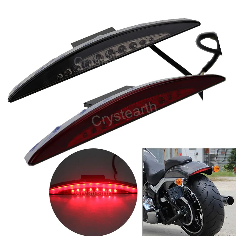 

Smoke / Red Lens Motorcycle Rear Under Fender LED Brake Tail Light Taillight For Harley Breakout (EFI) FXSB 2013 - 2017 14 15 16