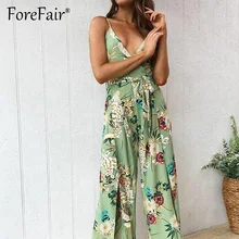 Женский комбинезон с цветочным принтом Forefair Свободный на